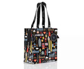 HARRODS Small Glitter London Shopper Bag, Multi Color, Contemporary